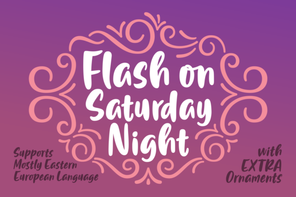 Flash on Saturday Night Font for Editorial Design