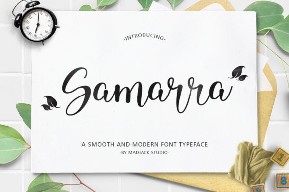 Samarra: A Romantic Script Handwritten Typeface for Bold Branding
