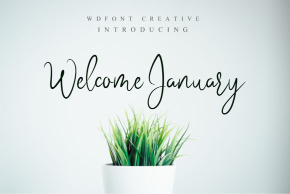 Welcome January: A Sophisticated Script Font for Creative Projects